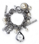 Womens Accessorize Charm Bracelet Wristwatch J1008