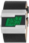 Axcent Leather Strap Tilt Digital Watch