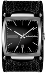 Black Dice Leather Strap Fashion Watch
