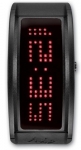 Gents Red LED Black Dice Fashion Watch
