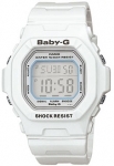 Silver Digital Baby G White Watch