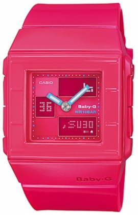 Ladies Pink Square Baby G Watch