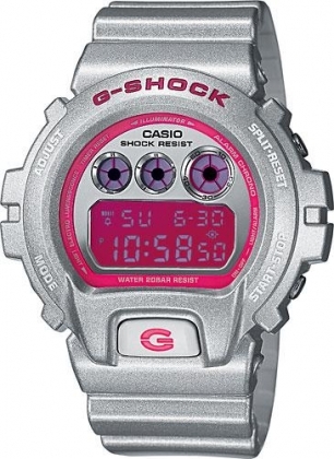Mens Grey And Pink G Shock Watch