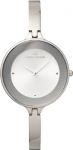 Womens Round Face Silver Bangle Watch