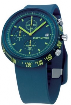 Issey Miyake Blue Trapezoid Watch