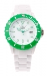 Trendy White and Green Fashion Watch