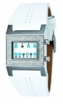 Womens Binary Watch, LED Watch, White, Diamante