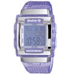 Women's Casio Baby-G Square, Lilac Resin Strap