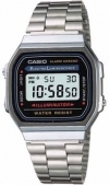 Casio Silver Retro Digital Watch - A-168WA-1QY
